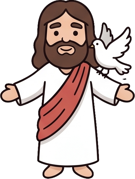 Jezus met een duif (Heilige Geest)