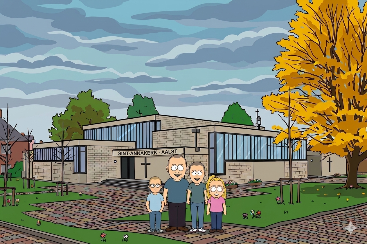 Groepsfoto van De Blockertjes in South Park stijl